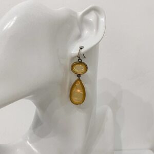 VTG Yellow Rainbow Drop Dangle Earrings